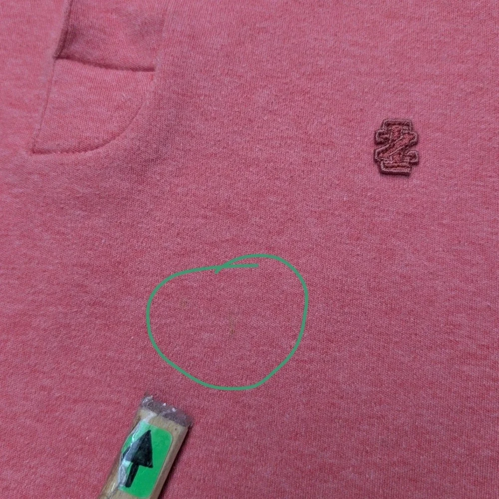 IZOD Luxury Sport Polo Shirt Mens M Coral Pink‎ Short Sleeve Heathered